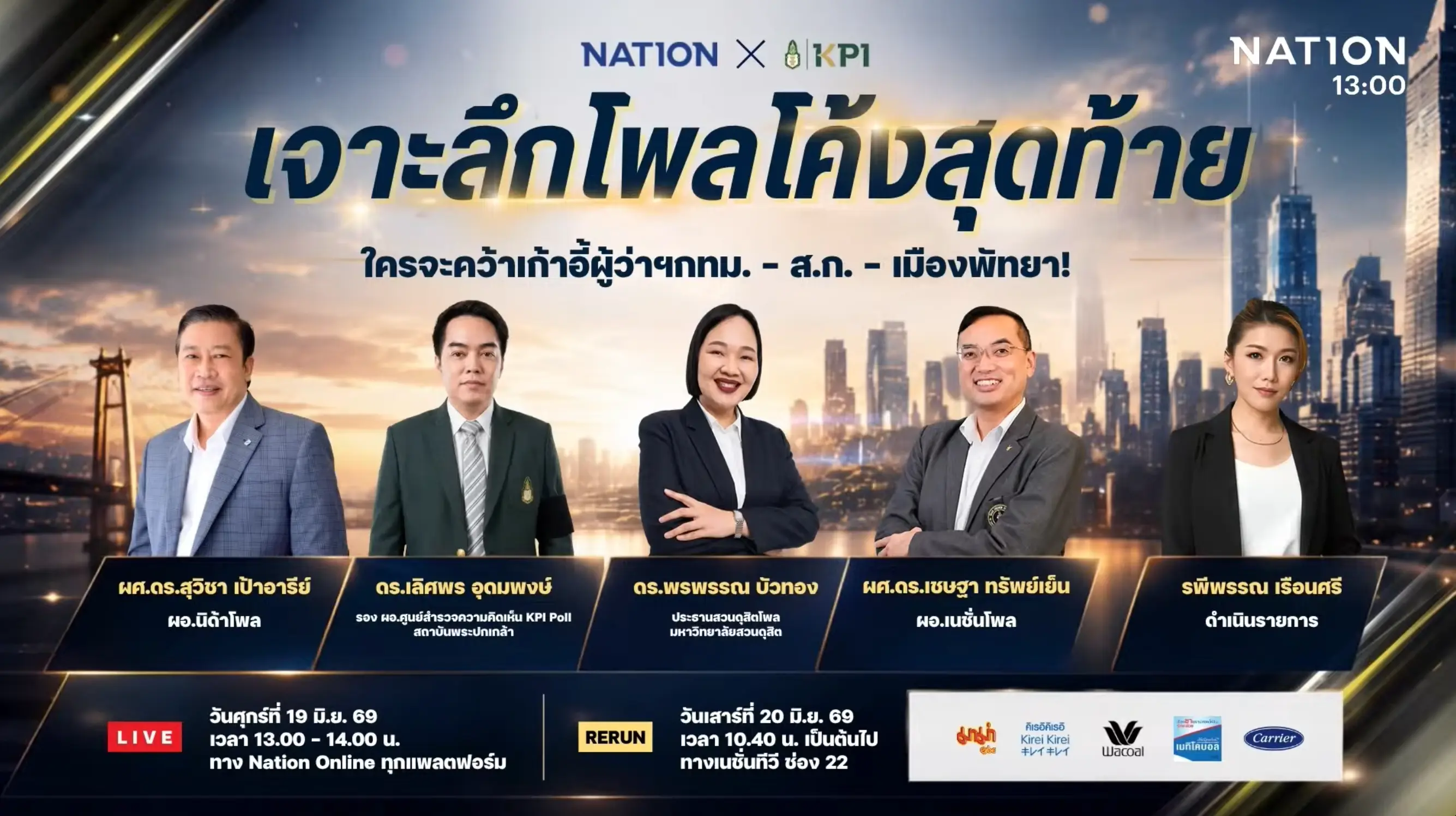 เจาะลึกโพลโค้งสุดท้าย ใครจะคว้าเก้าอี้ผู้ว่าฯ กทม.-ส.ก.- เมืองพัทยา